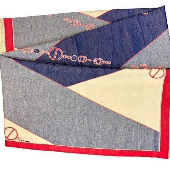 Red, Cream and Blue Fashion scarf